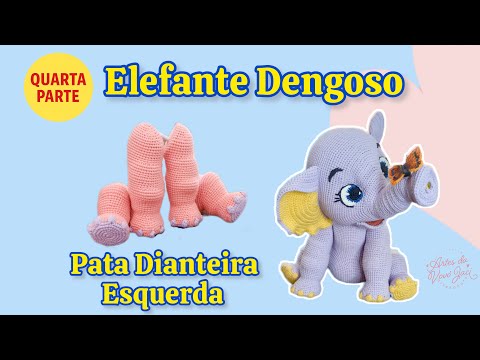 Видео: Как сделать левую переднюю лапу | Вязаный крючком слон №4