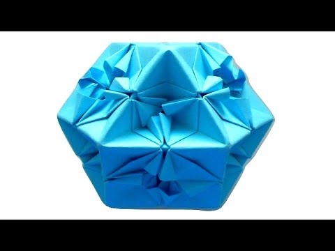 Видео: Оригами кубооктаэдр. Многогранник из бумаги. Cuboctahedron