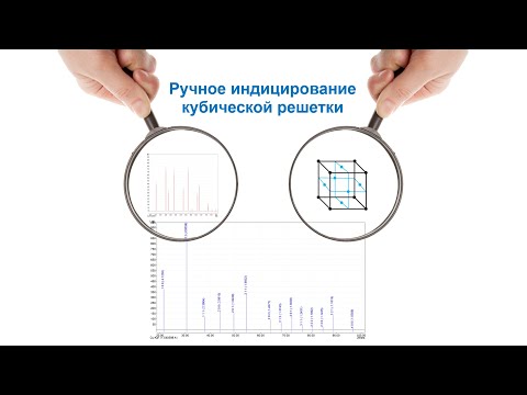 Видео: Рентгеновская дифрактометрия - практические аспекты. Часть 3.. Индицирование кубической решетки