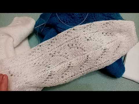 Видео: Подробный МК по вязанию джемпера с ажурными рукавами/Часть 4