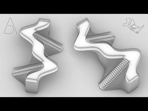 Видео: Учебное пособие по Rhino 8 | Гибкий и органичный дизайн лестницы