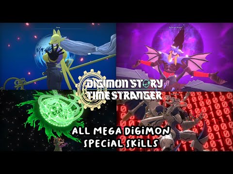 Видео: Digimon Story Time Stranger Все специальные навыки Mega Digimon