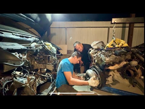 Видео: Мерседес виано 4х4, снимаю мотор, ремонт 1я серия