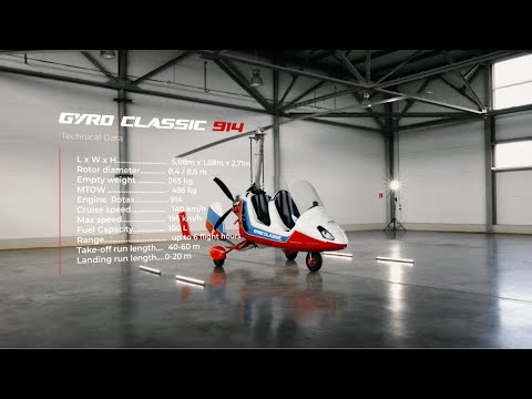 Видео: Автожир GYRO Classic 914