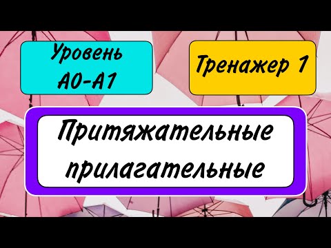 Видео: ТРЕНАЖЕР 1 притяжательные прилагательные | уровень А0-А1