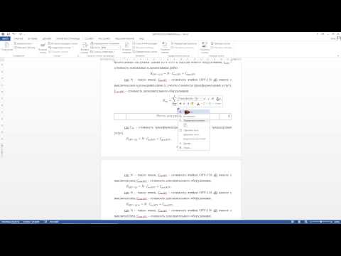 Видео: как создать автонумерацию уравнений без искажений в MS Word 2013