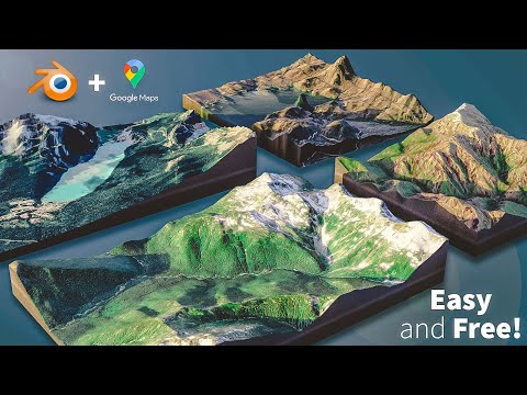 Видео: Как создать 3D-ландшафт с помощью Google Maps и Blender!