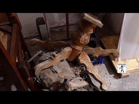Видео: реставрация старого стола без столешницы в стиле шебби-шик (ЧПУ TwoTrees TTC 450)