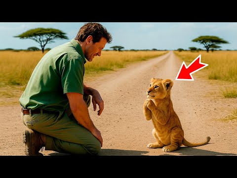 Видео: Львёнок умолял мужчину о помощи. То, что сделал человек, всех шокировало!