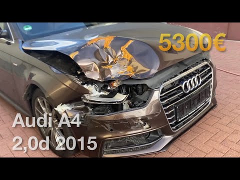 Видео: Огляд битої Audi A4 2,0d 2015 від приватного власника в Німеччині