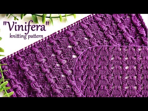 Видео: Ажур спицами  "Vinifera"