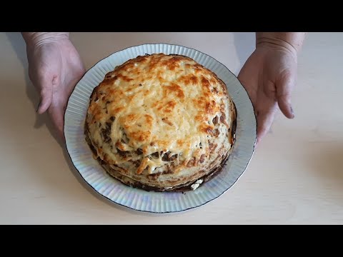 Видео: Блинный торт с начинкой из печени