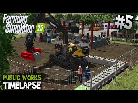 Видео: Начало строительства бункера 🚧 Volvo EC300 в действии 👷 FS25 Общественные работы