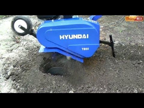 Видео: Мотокультиватор Hyundai T-850 - обзор и предпродажный запуск