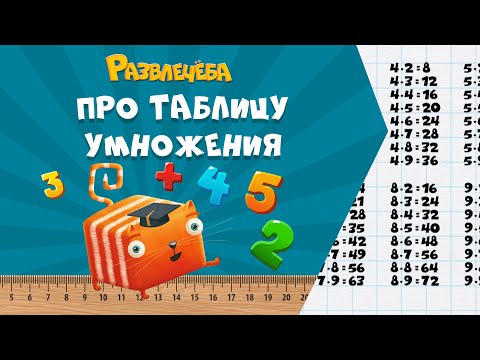 Видео: Развлечёба. Математика. Про таблицу умножения