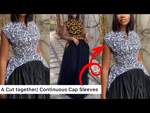 Видео: Как кроить это платье с цельнокроеным/непрерывным рукавом-крылышком (урок для начинающих)