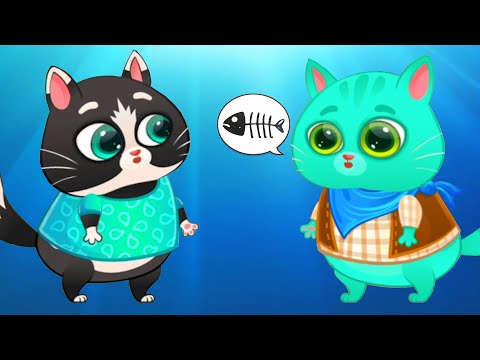 Видео: Суровый КОТИК БУБУ #92. Аквакот и брат Васяна. Мультик ИГРА про котят на Игрули TV