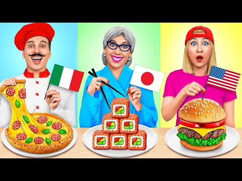 Видео: Кулинарный Челлендж Еда из Разных Стран Мира | Забавные Кухонные Лайфхаки от Mega DO Challenge