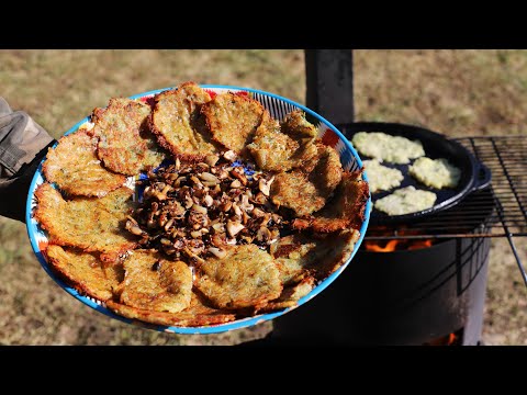 Видео: САМЫЕ ВКУСНЫЕ ДРАНИКИ ИЗ КАРТОФЕЛЯ В СКОВОРОДЕ НА ОГНЕ