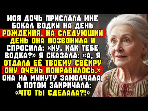 Видео: Моя дочь прислала мне бутылку водки на день рождения, но я отдал её её свёкру… и она взбесилась.