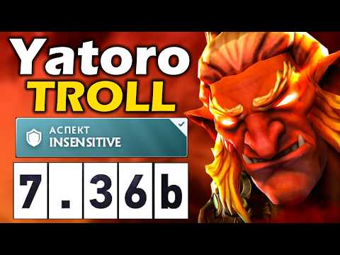 Видео: Яторо на Новом Тролле, Идеальный Керри?! - Yatoro Troll Warlord 7.36 ДОТА 2