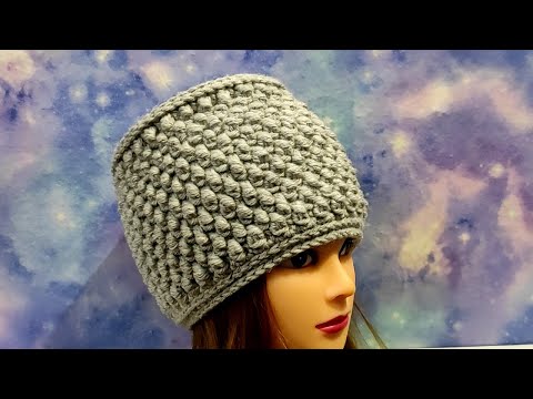 Видео: КУБАНКА объемным, красивым узором, крючком.  ШАПКА-КУБАНКА для начинающих.