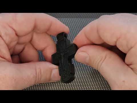 Видео: Крест нательный, деревянный из породы ЭБЕН БРАЗИЛЬСКИЙ