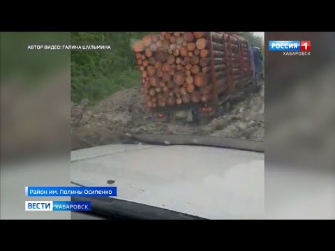 Видео: «Разве дорога только для лесовозов?» В районе имени Полины Осипенко ждут ремонта трассы вдоль БАМа