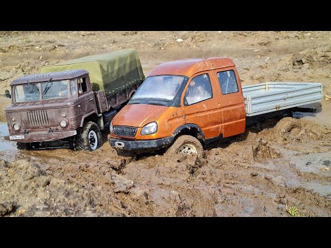 Видео: ГАЗЕЛЬ уделала ГАЗ-66 на бездорожье! ... Все в шоке! RC OFFroad trucks 4x4