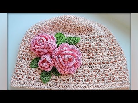 Видео: Вязаная панамка (шапочка) крючком на лето. Knitted hat tutorial.