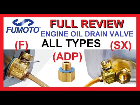 Видео: Полный обзор клапана слива масла двигателя FUMOTO | Установка и использование | Все типы (F, ADP,...