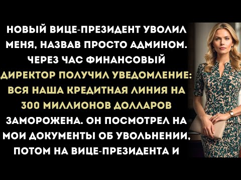 Видео: Вице-президент назвал меня «просто админом».Я не ответила — просто заморозила их кредитную линию,
