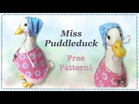 Видео: Сделай сам Мисс Puddleduck || БЕСПЛАТНЫЙ ШАБЛОН || Полное руководство с Lisa Pay