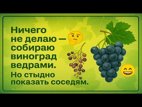 Видео: 🍇 Вы думаете, что ваш виноград "одичал"?  Вот почему он кислый и мелкий? Вся правда без прикрас!