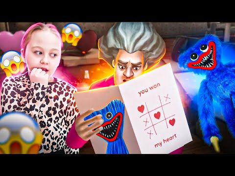 Видео: Обновление в Scary Teacher: Хагги Вагги проник в дом Мисс Ти! День Святого Валентина Highway To Love