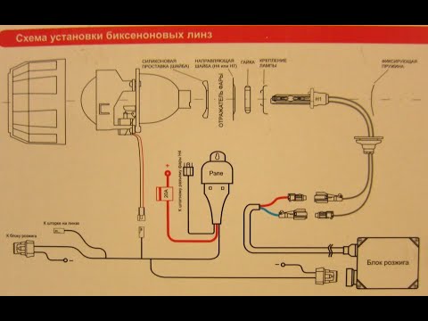 Видео: СХЕМА ПОДКЛЮЧЕНИЯ БИ-КСЕНОНА