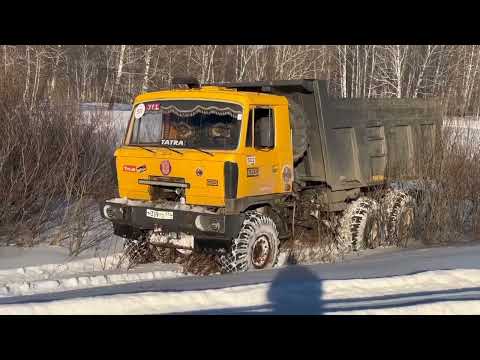 Видео: «Урал» 6х6 и «Татра» 6x6 на зимнем бездорожье.