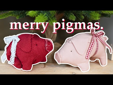 Видео: Проведите уютный вечер за шитьём вместе со мной | Рождественские поросята в стиле Maileg
