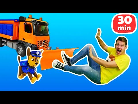 Видео: Веселая школа Капуки Кануки и Щенячий патруль. Снежные игры ❄️