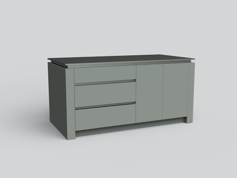 Видео: SOLIDWORKS SWOOD Кухня с ручкой GOLA (остров) 1 часть