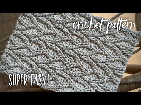 Видео: 🔥🔥🔥 СУПЕР ПРОСТОЙ И ЛЕГКИЙ УЗОР КРЮЧКОМ! 🍃  SUPER EASY CROCHET LEAVES PATTERN