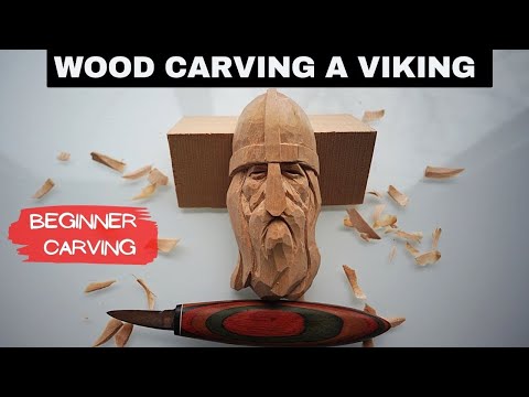 Видео: Свирепый викинг — самодельная резьба по дереву для начинающих — идеальный проект для бушкрафта