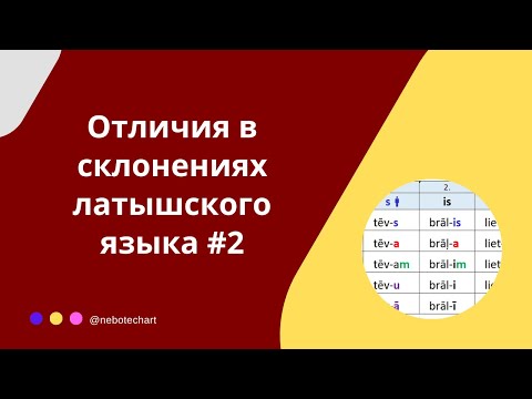 Видео: Отличия в склонениях латышского языка