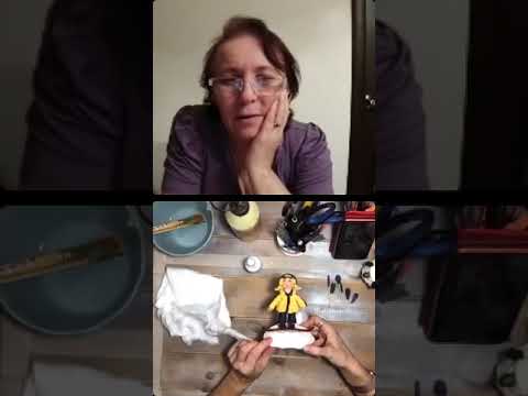 Видео: Прямой эфир с Нэлей с канала "Мастерская ватной игрушки". Овечка.