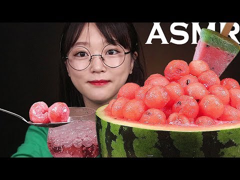 Видео: ASMR Еда арбуза Ледяные хлопья🍉 | WATERMELO ICE FLAKE MUKBANG