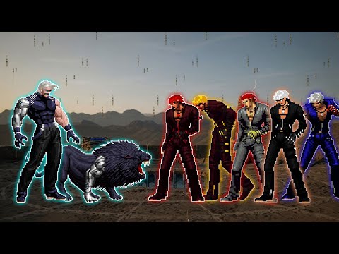 Видео: [KOF Mugen] Хантер Ругал против Ultimate K' Team