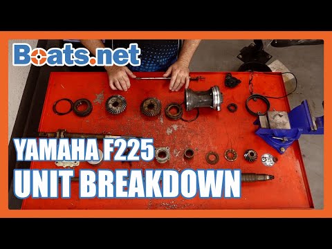 Видео: Разборка нижнего блока подвесного мотора Yamaha | Капитальный ремонт нижнего блока Yamaha F225 | ...