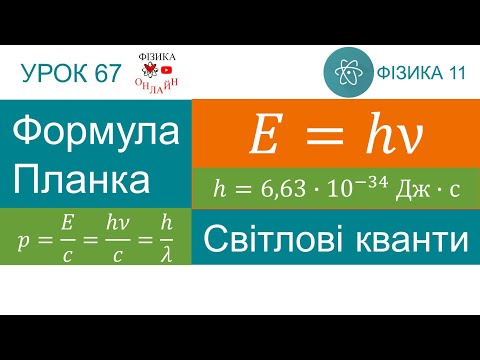 Видео: Фізика 11. Урок-презентація «Формула Планка. Світлові кванти»