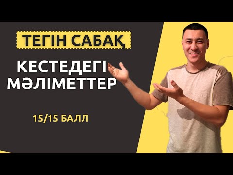 Видео: Кестедегі мәліметтерге байланысты есептер|14-ші Тегін сабақ| математикалық сауаттылық