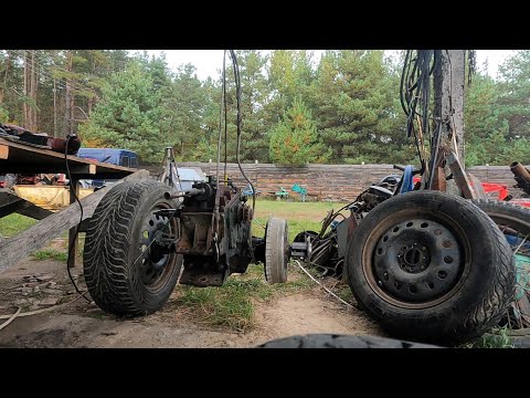 Видео: Мотоблок з металлолому КПП та колеса.4ч